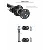 Leofoto GC-364C Ozubený středový sloupek pro stativ 75mm s odnímatelnou základní deskou