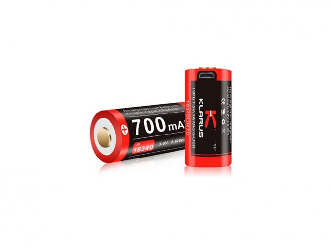 Dobíjecí lítium-iónové batérie Klarus 16GT-70UR - 700 MAH