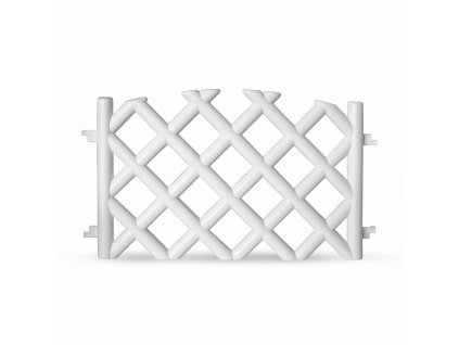 Zahradní plastový plot bílý - 3,5m x 42cm