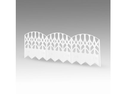 Zahradní plastový plot bílý - 5,1 m x 16 cm