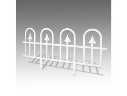 Zahradní plastový plot bílý 2,3 ​​m x 22 cm