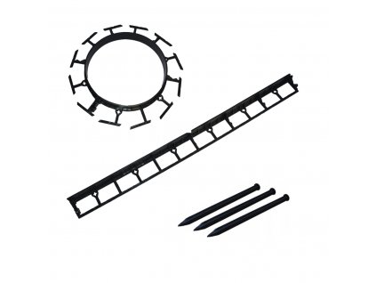 PLASTOVÝ OBRUBNÍK LIGHT 4,5cm - 24m + 72 kolíčky