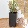 Plastové květináče Rato Square hnědý 32,5 x 32,5 x 61 cm