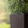 Plastové květináče Rato Square hnědý 32,5 x 32,5 x 61 cm
