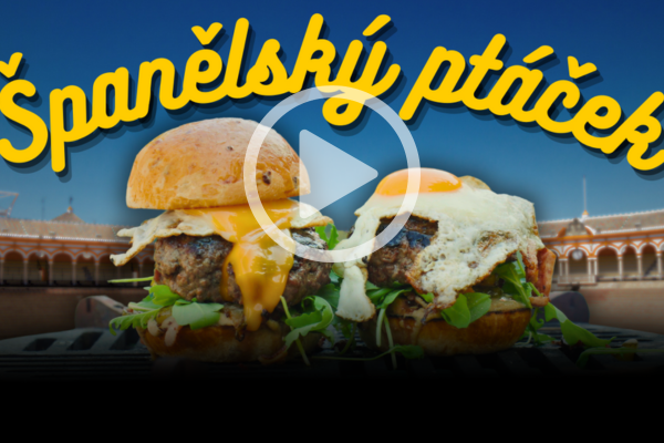 Španělský ptáček v burgeru