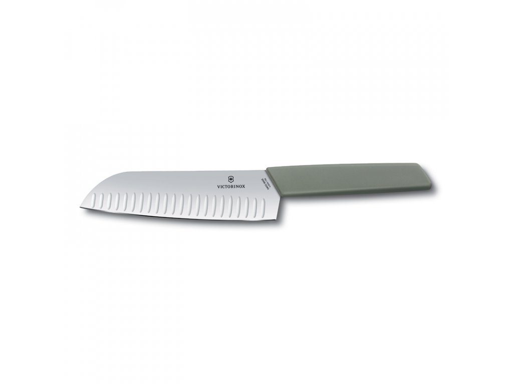 Swiss Modern nůž Santoku 17cm olivový  Victorinox