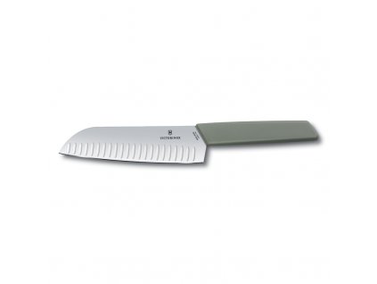 Swiss Modern nůž Santoku 17cm olivový  Victorinox