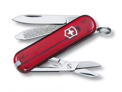 Kapesní nůž CLASSIC SD červená transparentní  Victorinox