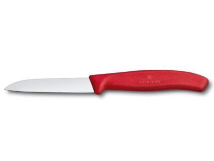 Nůž na zeleninu se zaoblenou špičkou 8 cm červený  Victorinox