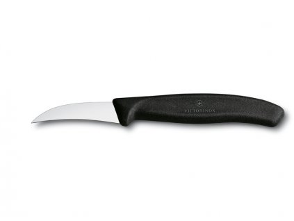 Nůž na vykrajování 6 cm zahnutý černý  Victorinox