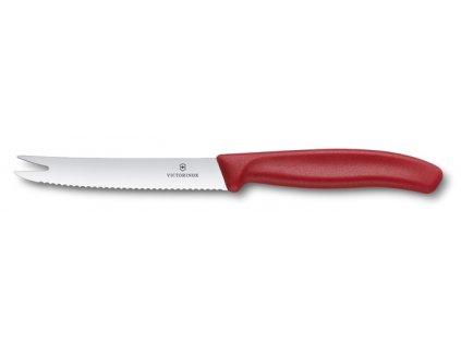 Nůž na sýr a uzeninu červený  Victorinox