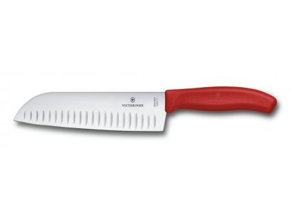 Swiss Classic nůž Santoku 17cm červený  Victorinox