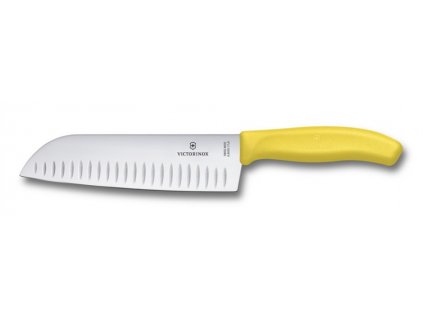 Swiss Classic nůž Santoku 17cm žlutý  Victorinox