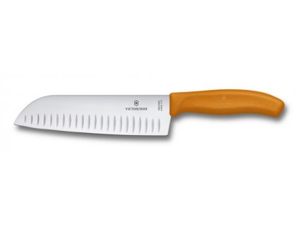 Swiss Classic nůž Santoku 17cm oranžový  Victorinox