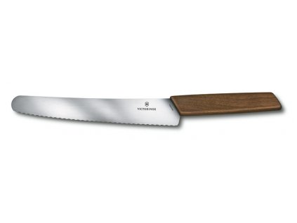 Nůž na chleba Swiss Modern 22cm s dřevěnou rukojetí  Victorinox