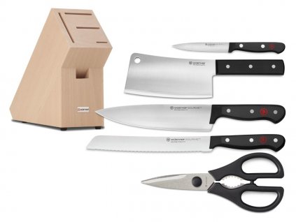Blok se 4 noži Gourmet a nůžkami  Wüsthof