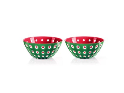 Sada 2 misek Le Murrine 12 cm zelená, červená, bílá  Guzzini