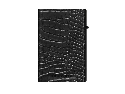 Front Wallet CLICK SLIDE Sleek Croco Black Black95jktXMLlVtsW