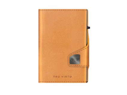 Leather Alu front Apple leather Walnut Silver