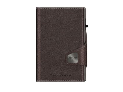 Peněženka Click & Slide Nappa, Brown/Silver  TruVirtu