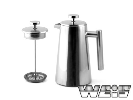 Kafetiéra french press termo, nerez, 350 ml  WEIS