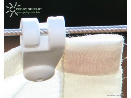 Posuvné háčky pro všechny sluneční plachty – 20 ks – bílé  Peddy Shield