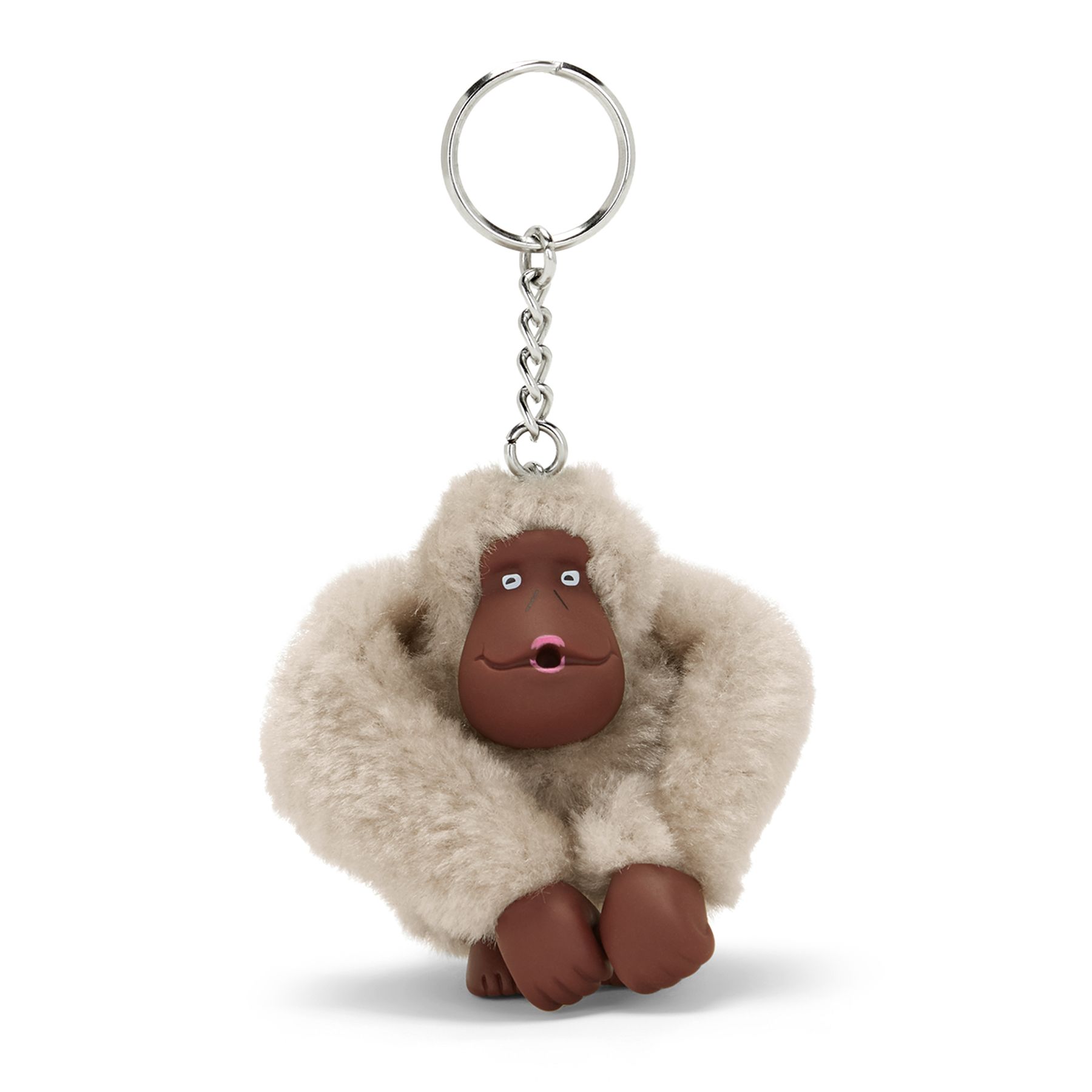 Kipling Přívěšek Monkeyclip M Silver Beige