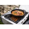 Cast iron pan on large sizzle zone