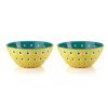 Sada 2 misek Le Murrine 12 cm žlutá, bílá, akvamarínová  Guzzini