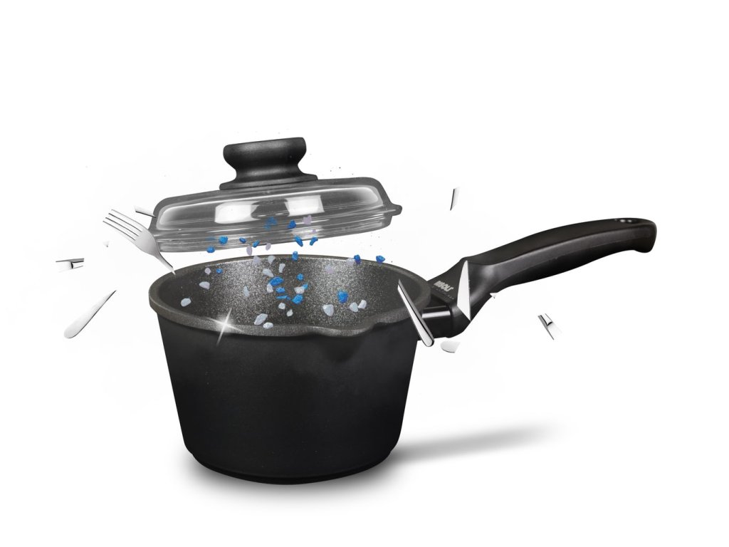 Rajnica s pokrievkou BLACKplus® Induction 16 cm Risoli