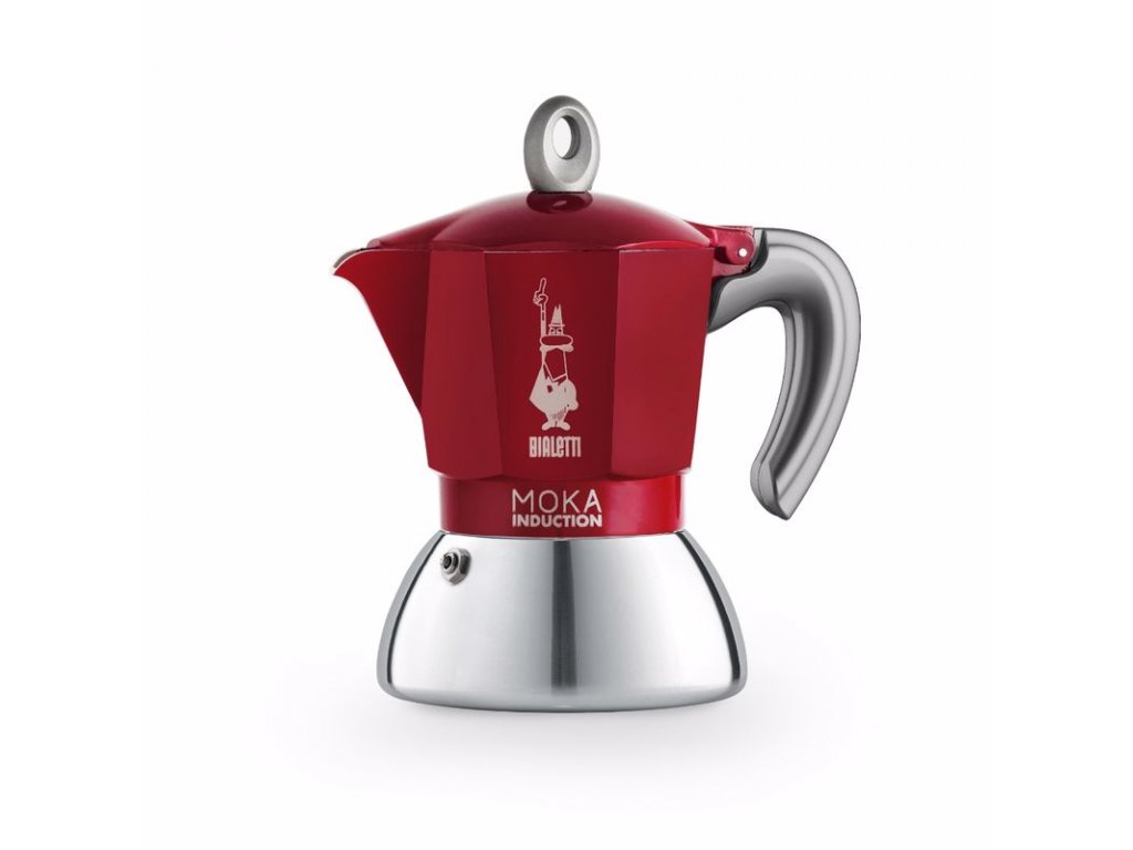 Mokka kávovar New Mokka Induction na 4 šálky červený Bialetti