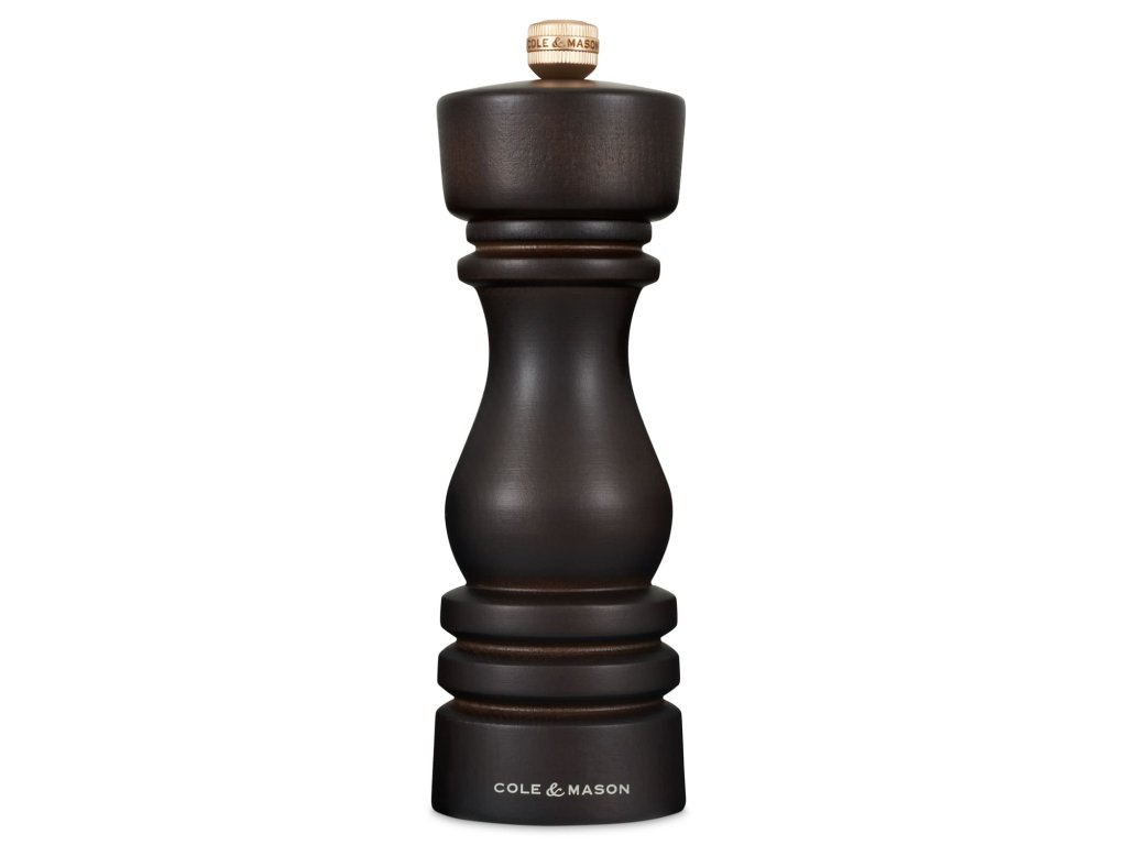 Mlynček na soľ London Chocolate Wood Precision+ 18 cm Cole&Mason