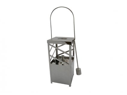 Lampáš strieborný hranatý 42 cm  EDCO