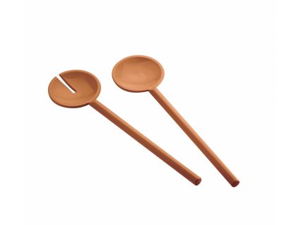 Príbor na servírovanie šalátu TIFFANY terracotta  Guzzini
