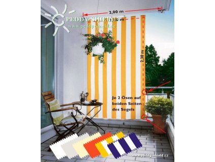 Súprava napínacej techniky so šikmou slnečnou plachtou 230 x 140 cm bielou  Peddy Shield