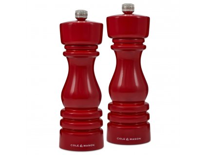 Súprava mlynčekov na soľ a korenie London Red Gloss 18 cm  Cole&Mason
