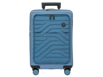 Kufor B|Y Ulisse Expandable Carry-on Trolley grey-blue s predným vreckom  Bric`s