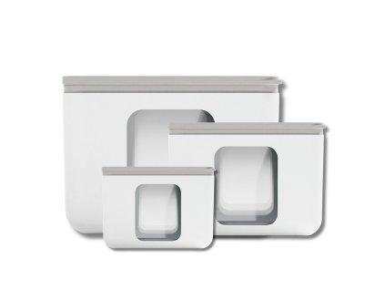 Súprava 3 dóz na potraviny PEEK BOX QUADRO Artic White  Blimplus