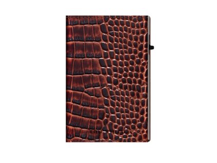 Peňaženka Click & Slide Sleek Croco Brown/Silver  TruVirtu
