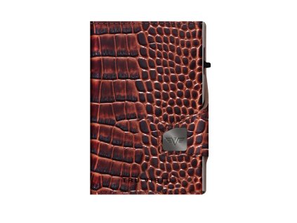 Peňaženka Click & Slide Croco Brown/Silver  TruVirtu