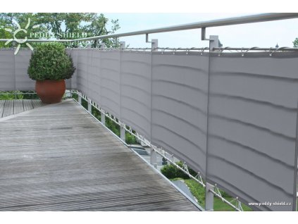 Balkónová plachta 0,9 x 3 m strieborno-sivá  Peddy Shield