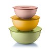 Súprava 3 misiek s viečkami EVERYWHERE zelená, žltá a ružová  Guzzini