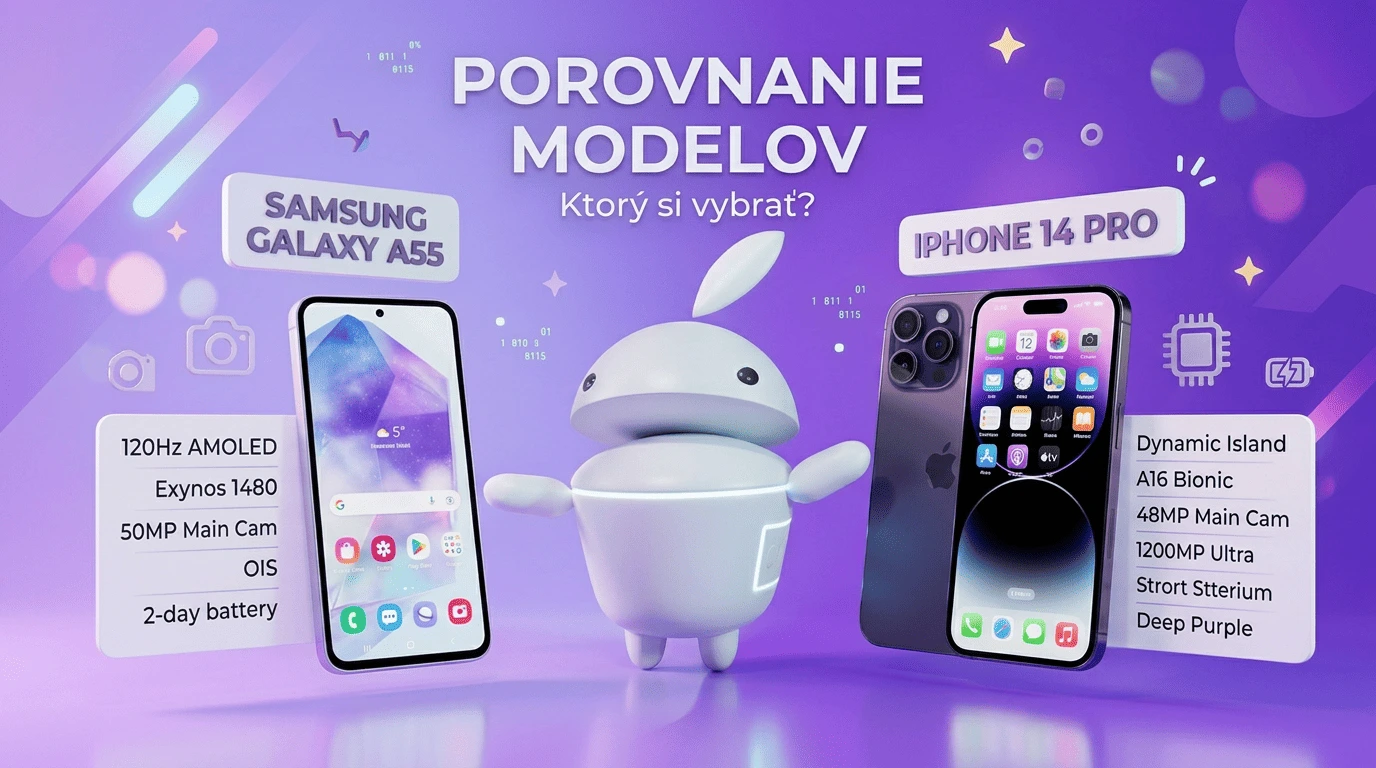 Renovovaný iPhone 14 Pro vs nový Samsung A55 – Čo je lepšia kúpa?