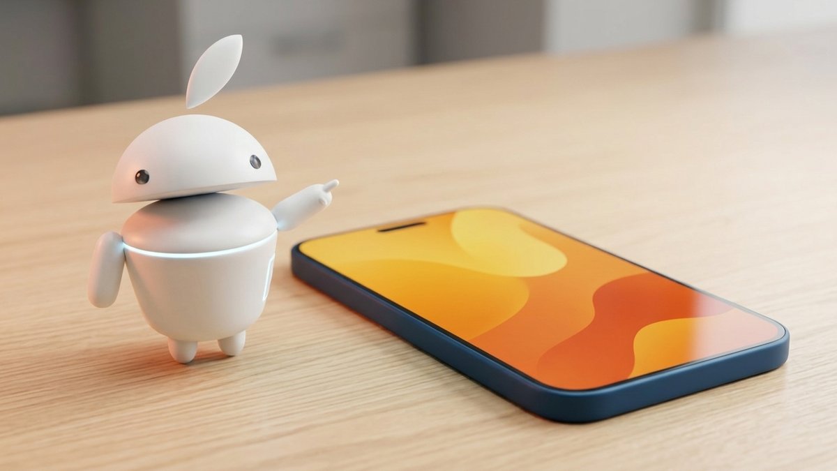 Samsung Galaxy A57 recenzia — strednodrahý smartfón s veľkým AMOLED displejom na stole s maskotom iguru.sk