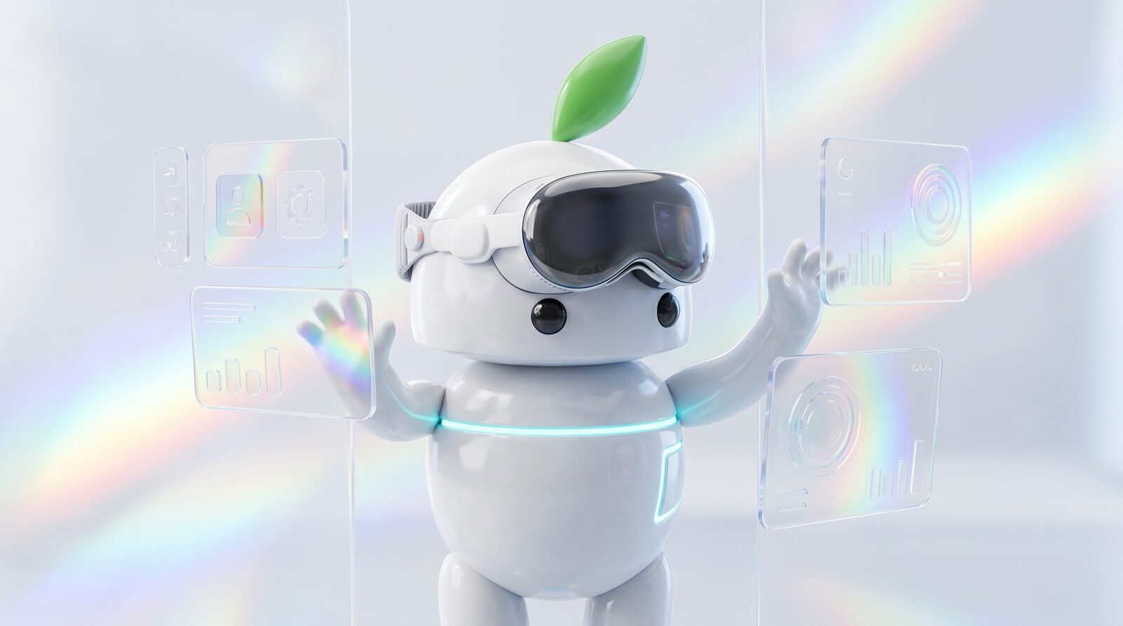 Výkup Apple Vision Pro iguru.sk – maskot s mixed-reality headsetom, Košice a online SK a CZ