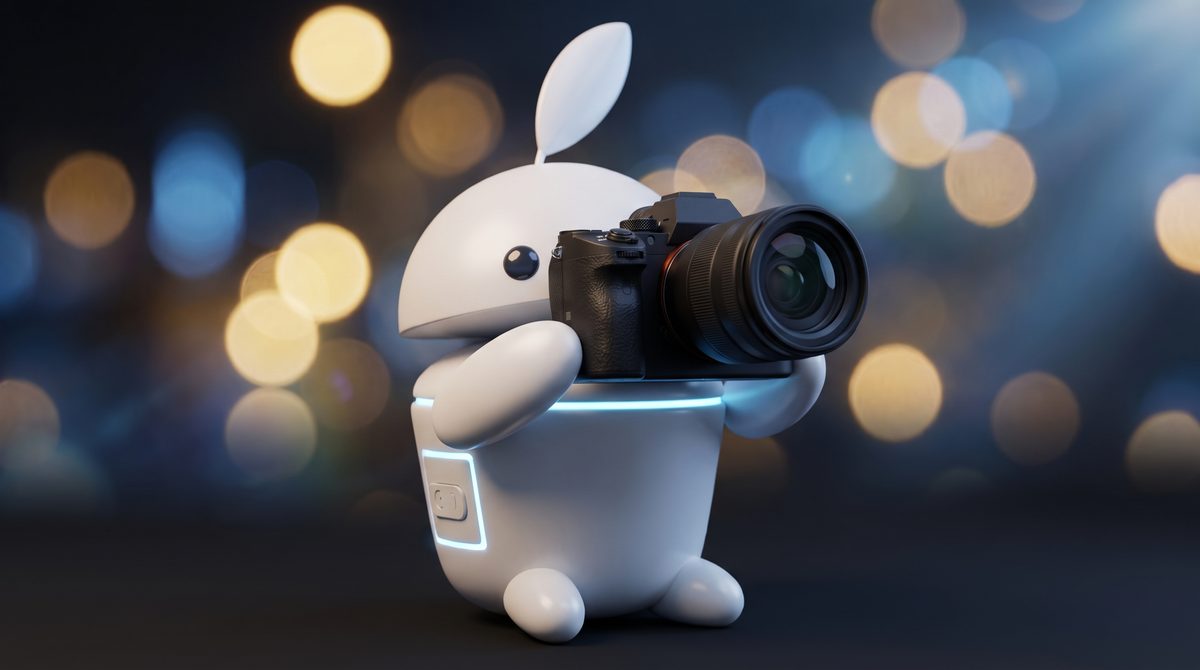 Výkup fotoaparátov iguru.sk – maskot s bezzrkadlovkou v bokeh svetlách, Košice a online SK a CZ