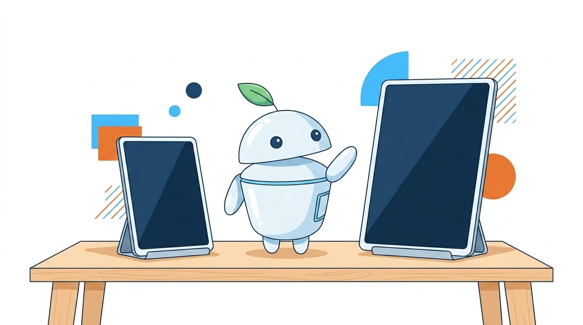 Maskot iguru.sk medzi menším a väčším repasovaným iPadom Air – porovnanie 11 a 13 palcov
