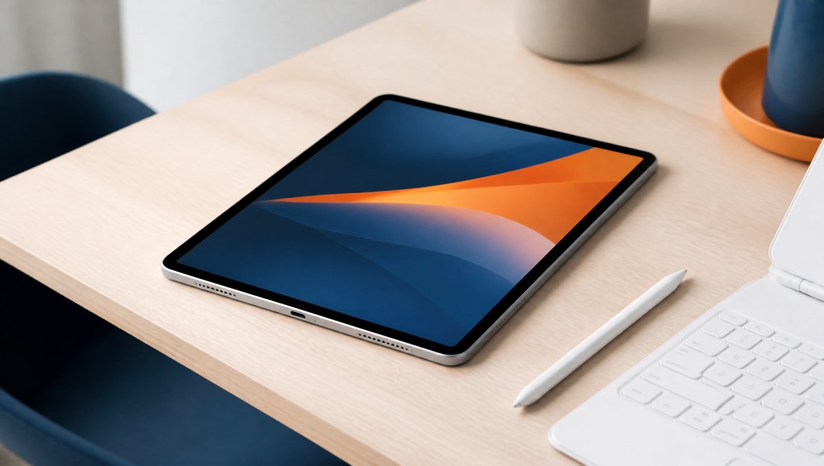 Repasovaný iPad Pro M1 s klávesnicou a ceruzkou na pracovnom stole