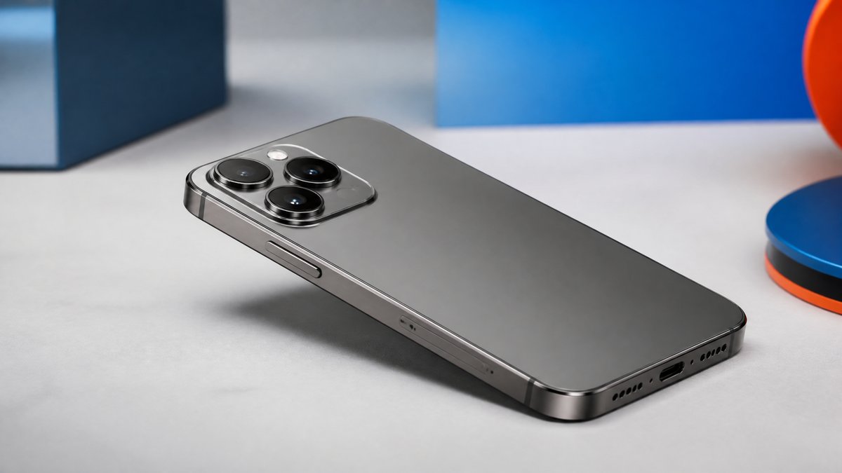 Repasovaný iPhone 16 Pro s titánovým rámom a trojitým fotoaparátom na svetlom pozadí