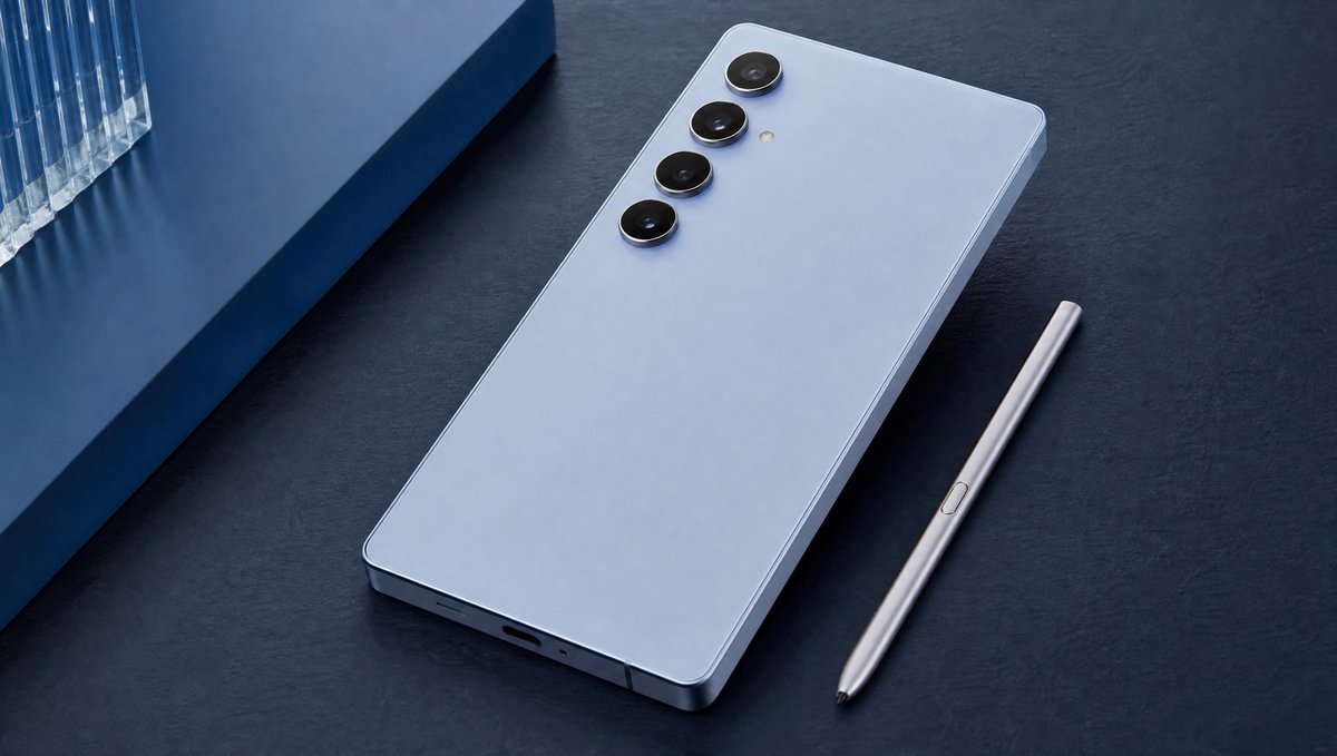 Renovovaný Samsung Galaxy S23 Ultra so štyrmi fotoaparátmi a perom S Pen vedľa telefónu
